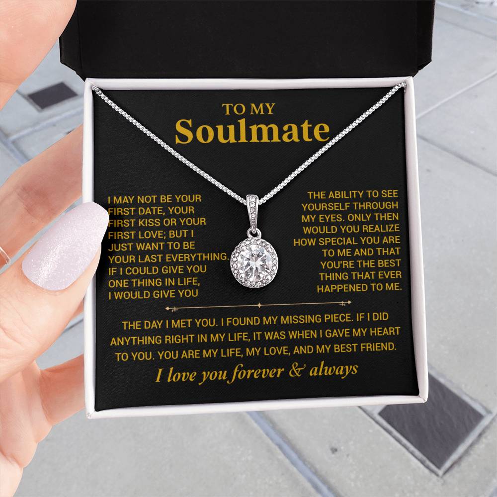To My Soulmate Necklace, Gift for Wife, Girlfriend, Anniversary Gift, Christmas
