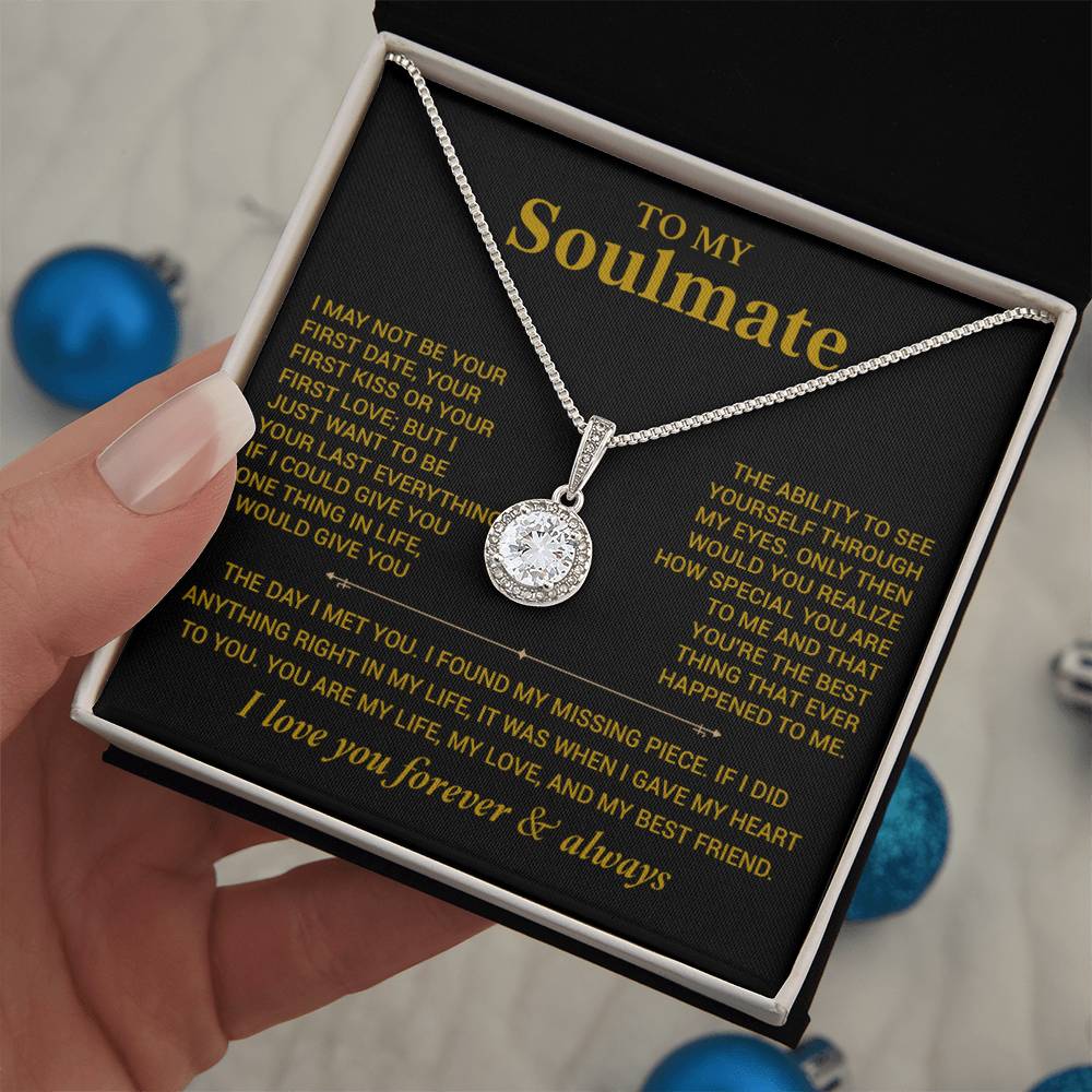 To My Soulmate Necklace, Gift for Wife, Girlfriend, Anniversary Gift, Christmas