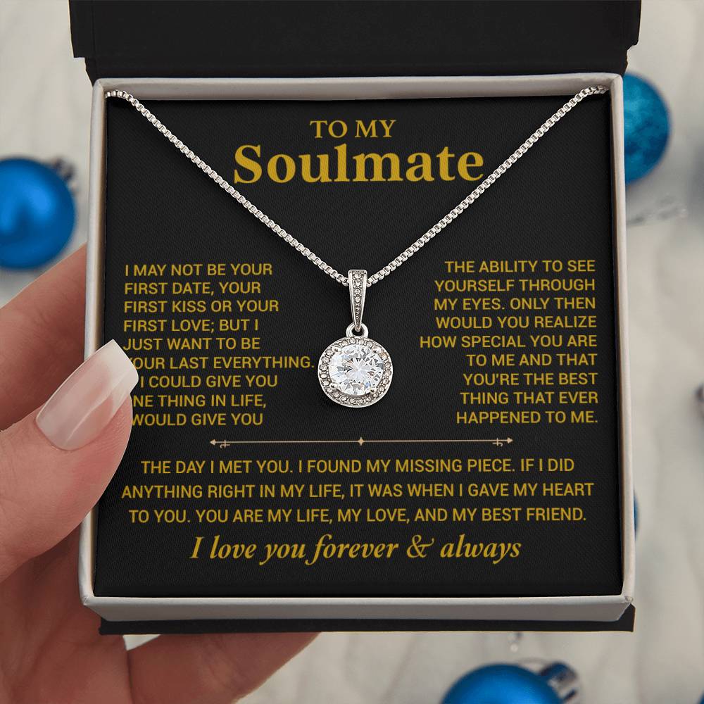 To My Soulmate Necklace, Gift for Wife, Girlfriend, Anniversary Gift, Christmas