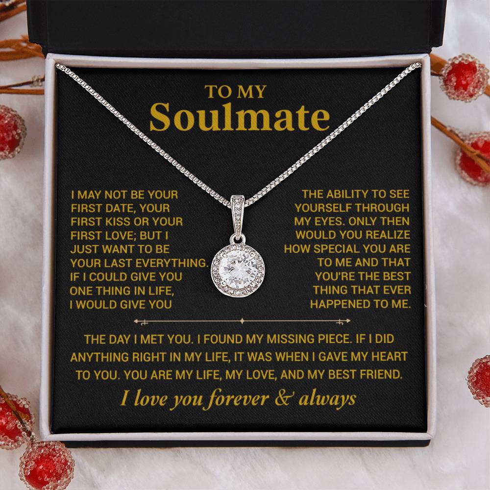 To My Soulmate Necklace, Gift for Wife, Girlfriend, Anniversary Gift, Christmas