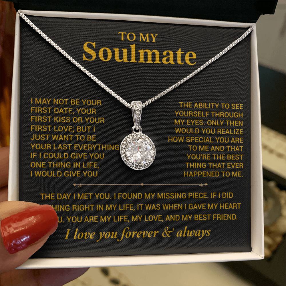 To My Soulmate Necklace, Gift for Wife, Girlfriend, Anniversary Gift, Christmas