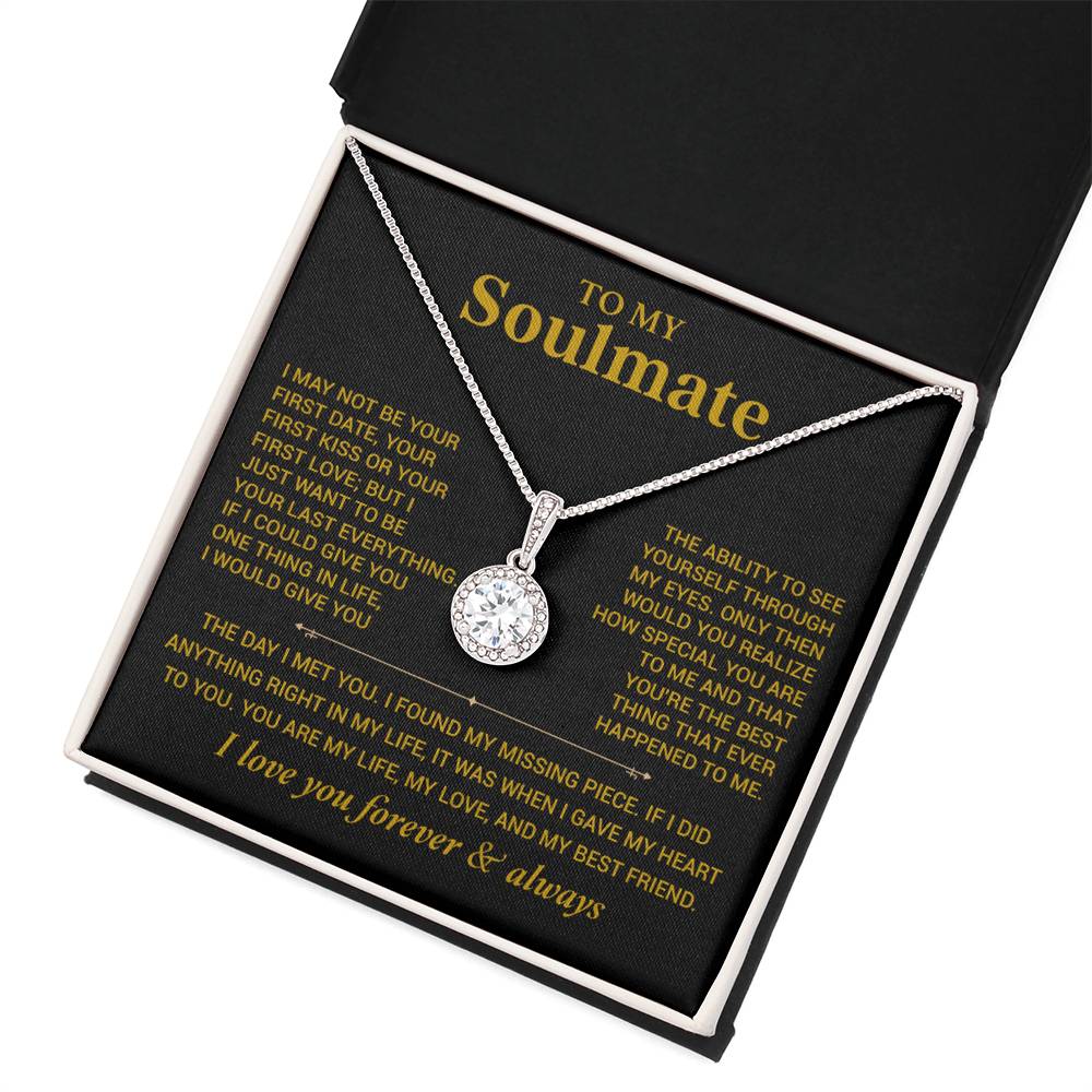 To My Soulmate Necklace, Gift for Wife, Girlfriend, Anniversary Gift, Christmas