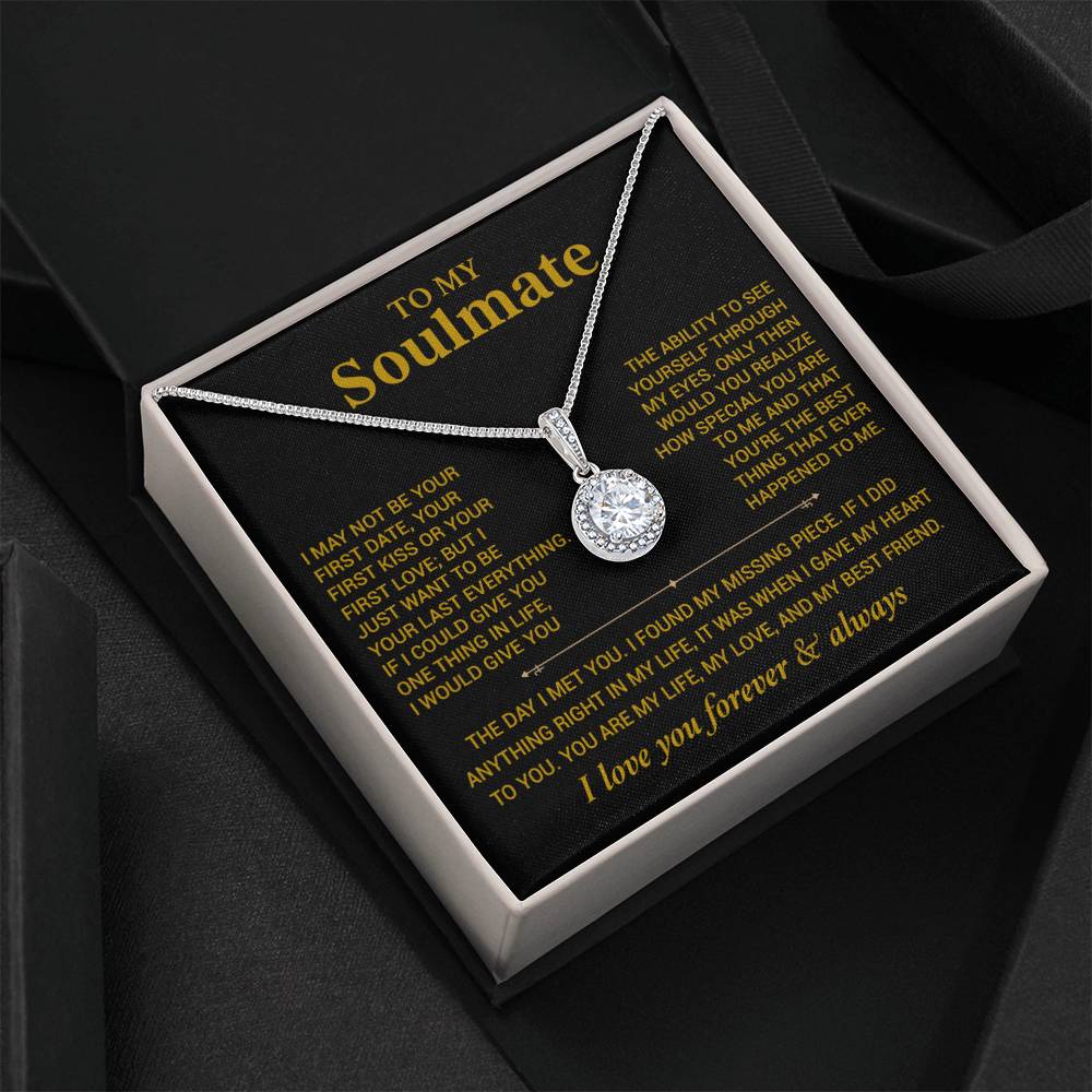 To My Soulmate Necklace, Gift for Wife, Girlfriend, Anniversary Gift, Christmas