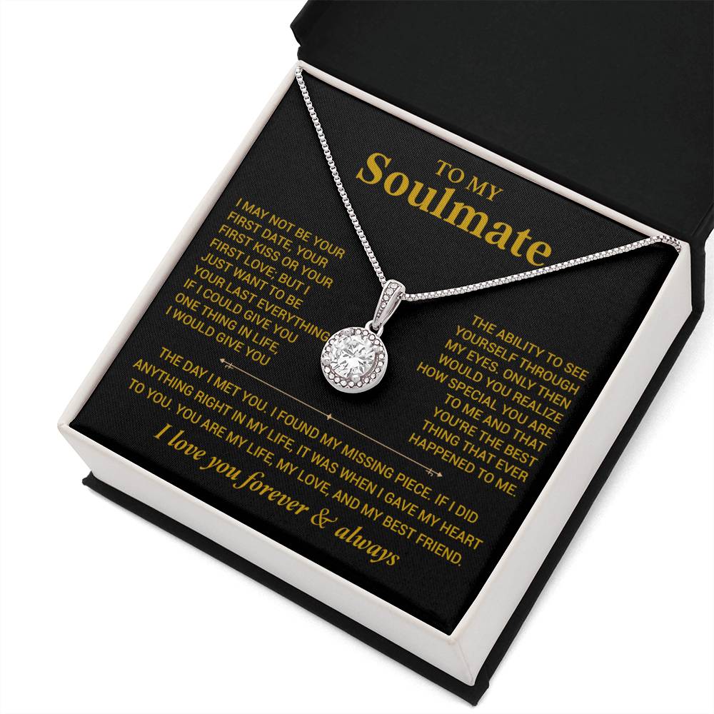 To My Soulmate Necklace, Gift for Wife, Girlfriend, Anniversary Gift, Christmas