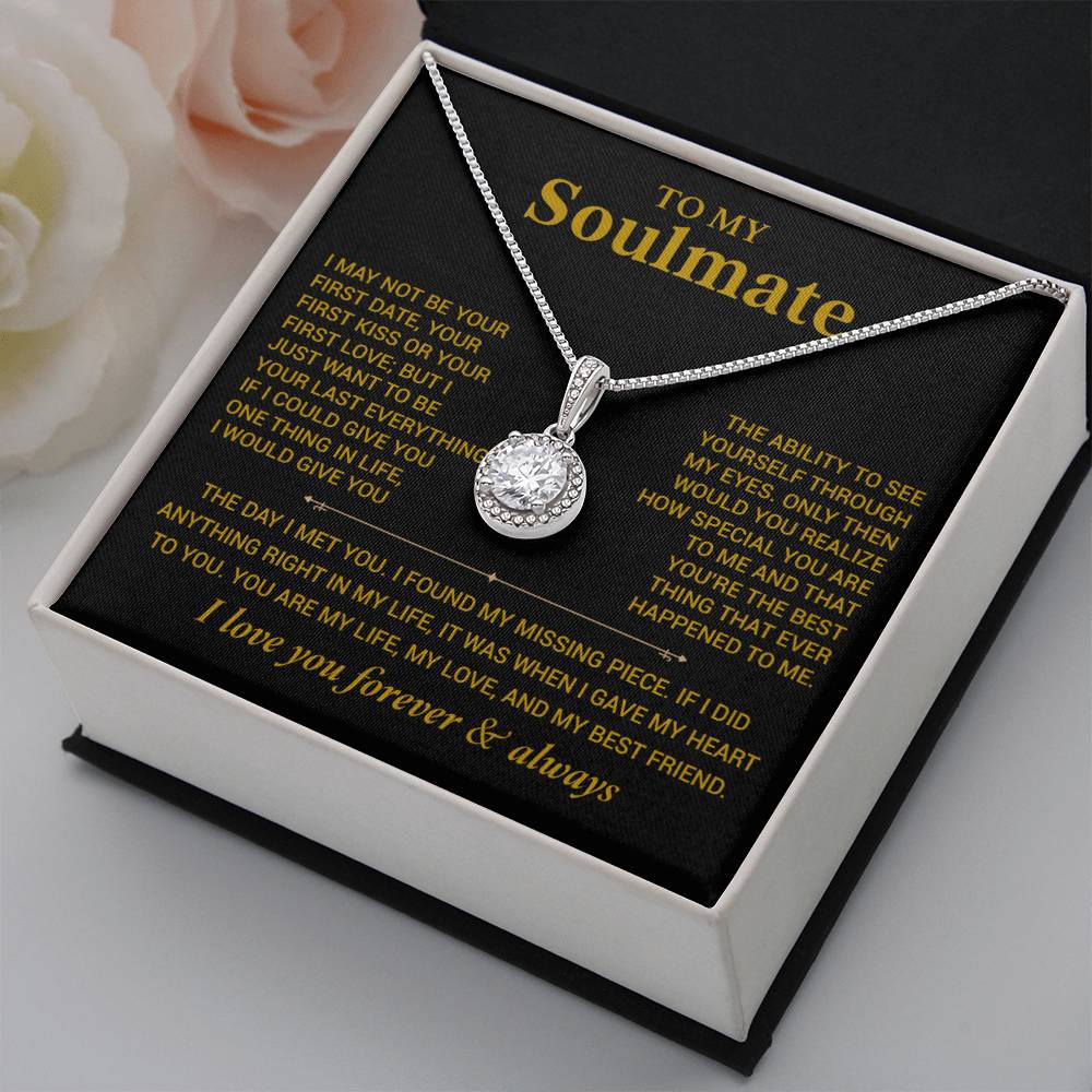 To My Soulmate Necklace, Gift for Wife, Girlfriend, Anniversary Gift, Christmas