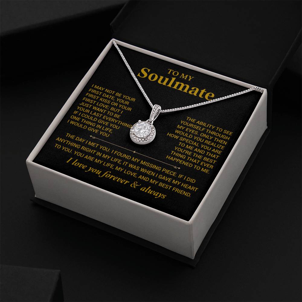 To My Soulmate Necklace, Gift for Wife, Girlfriend, Anniversary Gift, Christmas
