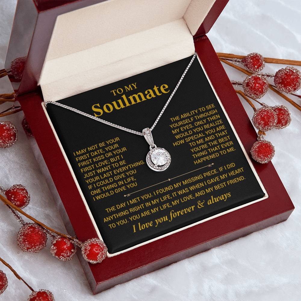 To My Soulmate Necklace, Gift for Wife, Girlfriend, Anniversary Gift, Christmas