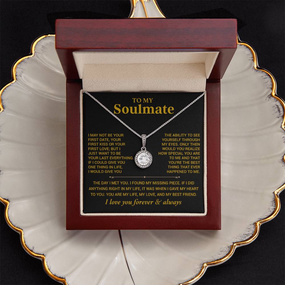 To My Soulmate Necklace, Gift for Wife, Girlfriend, Anniversary Gift, Christmas