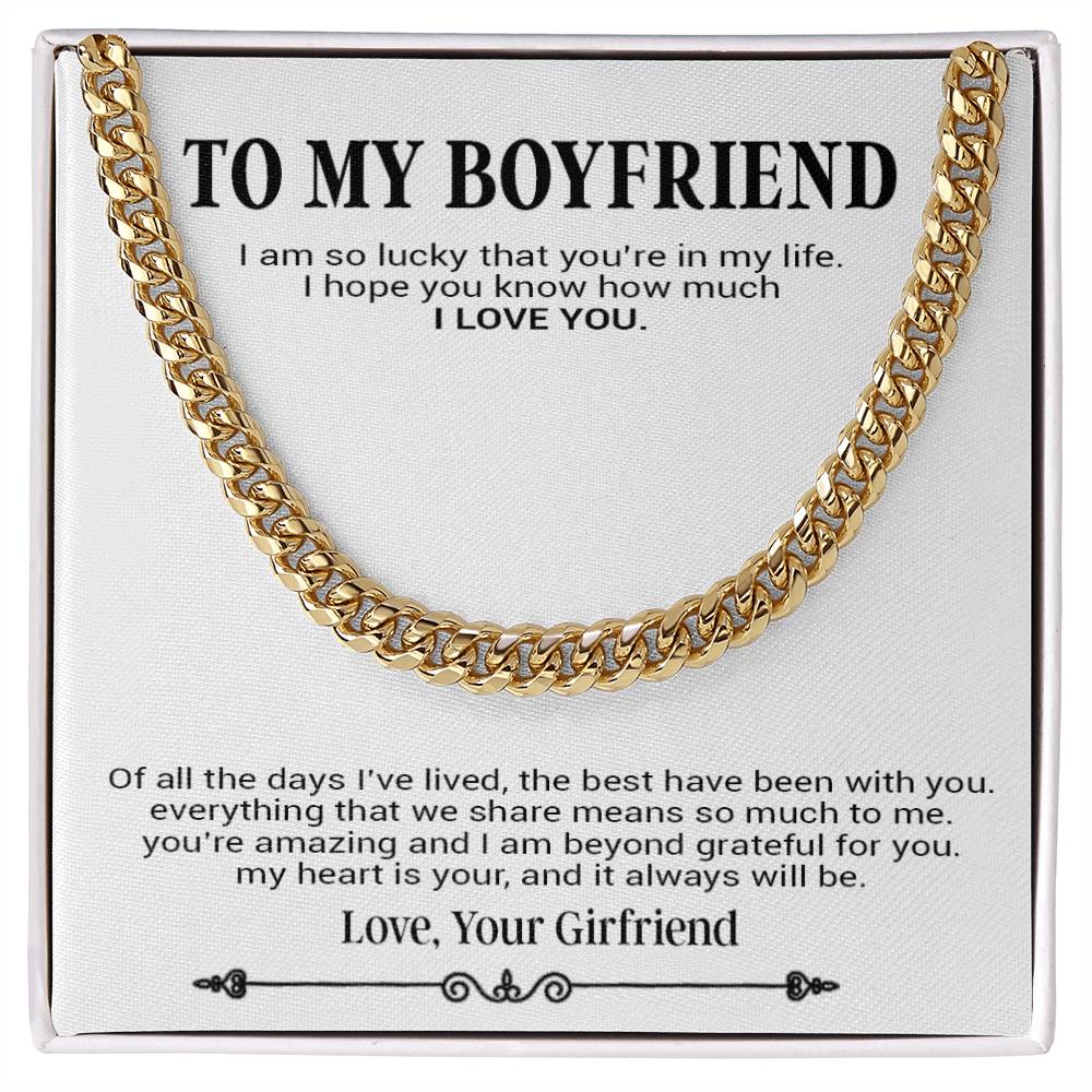 To My Boyfriend Necklace, Boyfriend Anniversary Gift, Boyfriend Birthday Gift, Boyfriend Christmas Gift