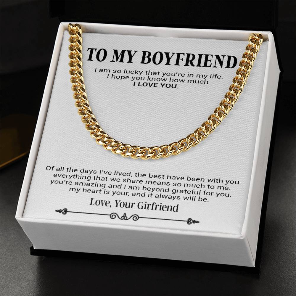 To My Boyfriend Necklace, Boyfriend Anniversary Gift, Boyfriend Birthday Gift, Boyfriend Christmas Gift