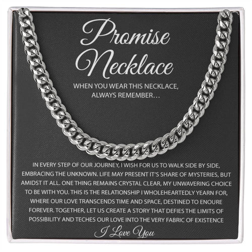 Promise Necklace Gift for Him, To My Man Cuban Chain Necklace, Anniversary Gift for Boyfriend 28_9