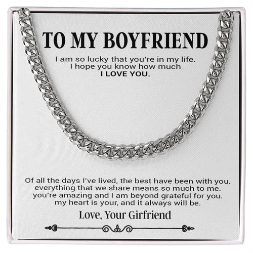 To My Boyfriend Necklace, Boyfriend Anniversary Gift, Boyfriend Birthday Gift, Boyfriend Christmas Gift