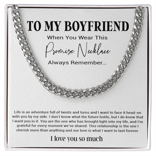 Promise Necklace For Him, Boyfriend Gift Birthday, Gift For Boyfriend Necklace