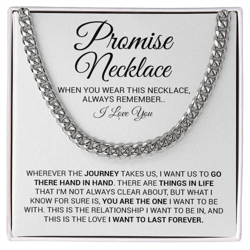 Promise Necklace Gift for Him, To My Man Cuban Chain Necklace, Anniversary Gift, Ideas for Boyfriend
