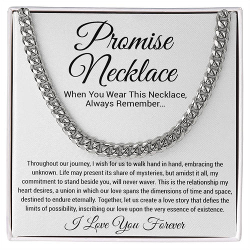 Promise Necklace Gift for Him, To My Man Cuban Chain Necklace, Anniversary Gift 26_11