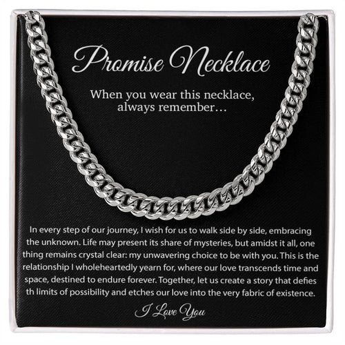 Promise Necklace Gift for Him, To My Man Cuban Chain Necklace, Anniversary Gift 1
