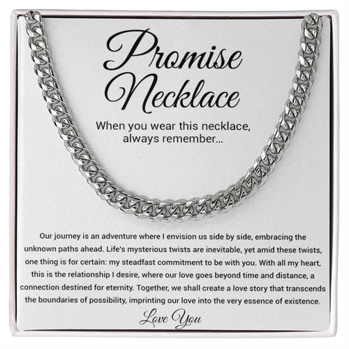 Promise Necklace Gift for Him, To My Man Cuban Chain Necklace, Anniversary Gift 3_10