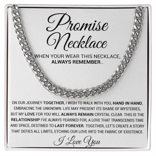 Promise Necklace Gift for Him, To My Man Cuban Chain Necklace, Anniversary Gift, Ideas for Boyfriend 11_11