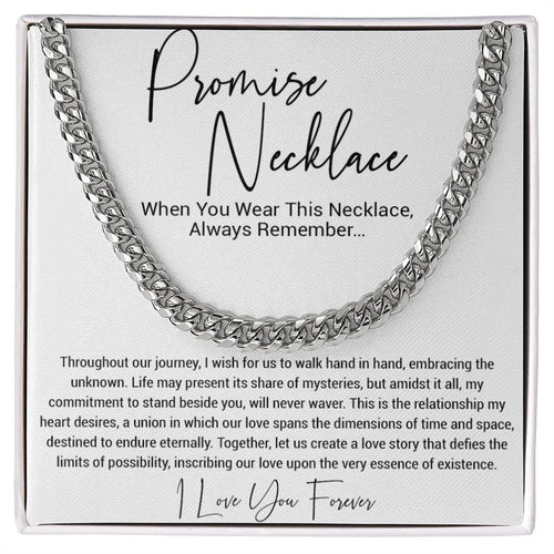 Promise Necklace Gift for Him, To My Man Cuban Chain Necklace, Anniversary Gift 11_11