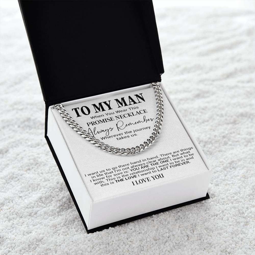 To My Man Cuban Chain Necklace, Romantic Gift for Him, Anniversary Birthday Christmas Gift 31_10