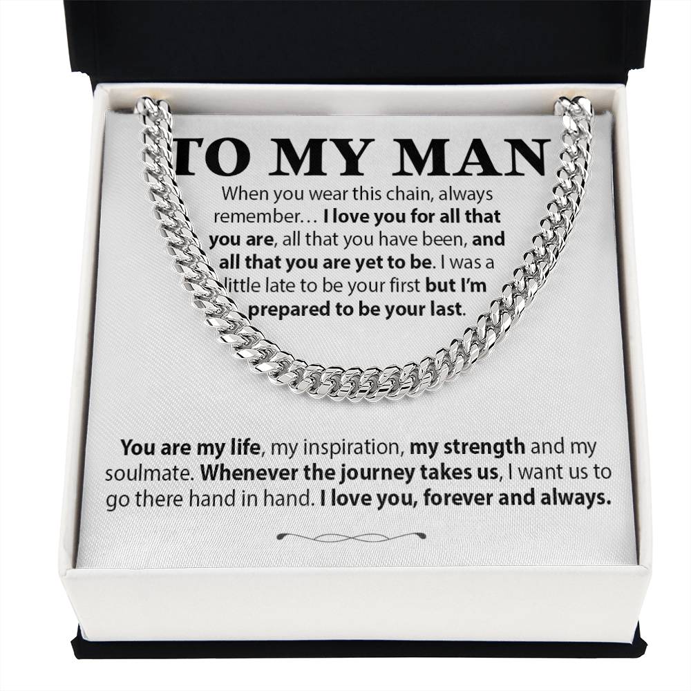 To My Man Cuban Chain Necklace, Gift for Him, Anniversary Birthday Christmas 13_10