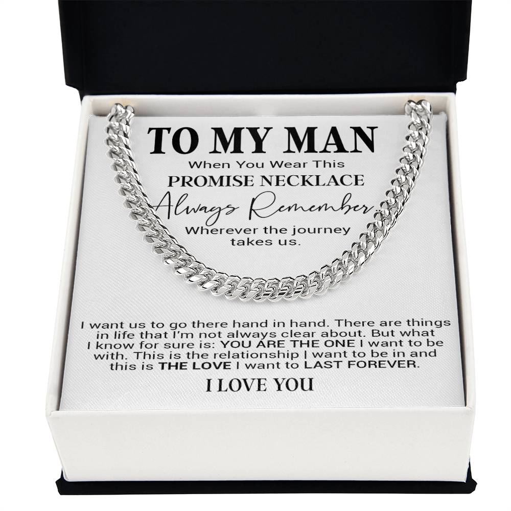 To My Man Cuban Chain Necklace, Romantic Gift for Him, Anniversary Birthday Christmas Gift 31_10