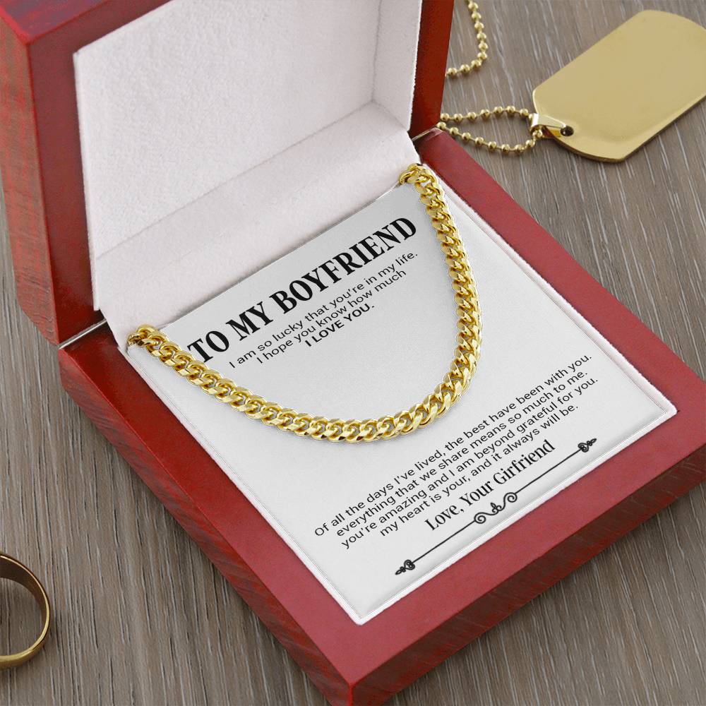 To My Boyfriend Necklace, Boyfriend Anniversary Gift, Boyfriend Birthday Gift, Boyfriend Christmas Gift