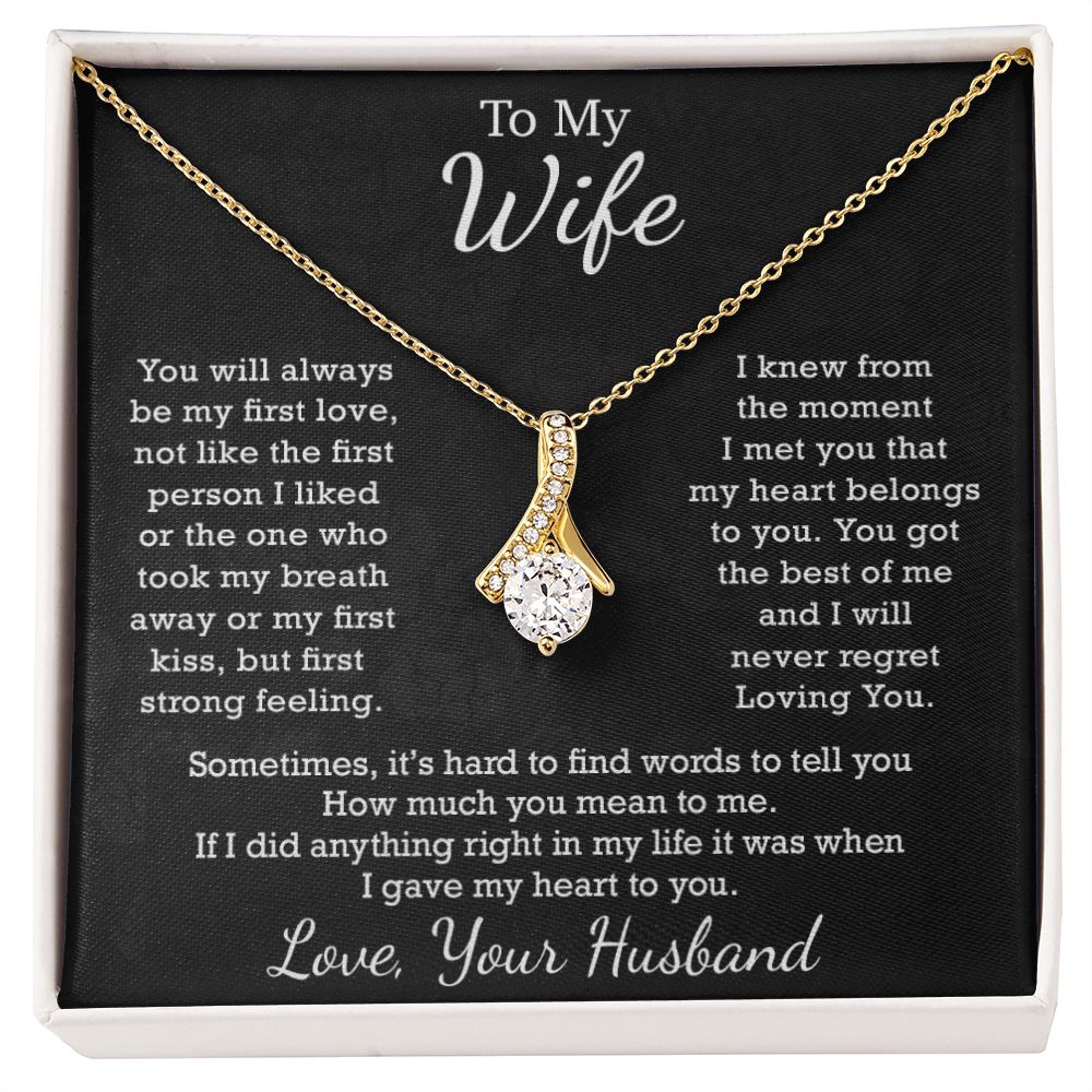 To My Wife Necklace, Gift from Husband, Gift for Wife Birthday, Anniversary Gift