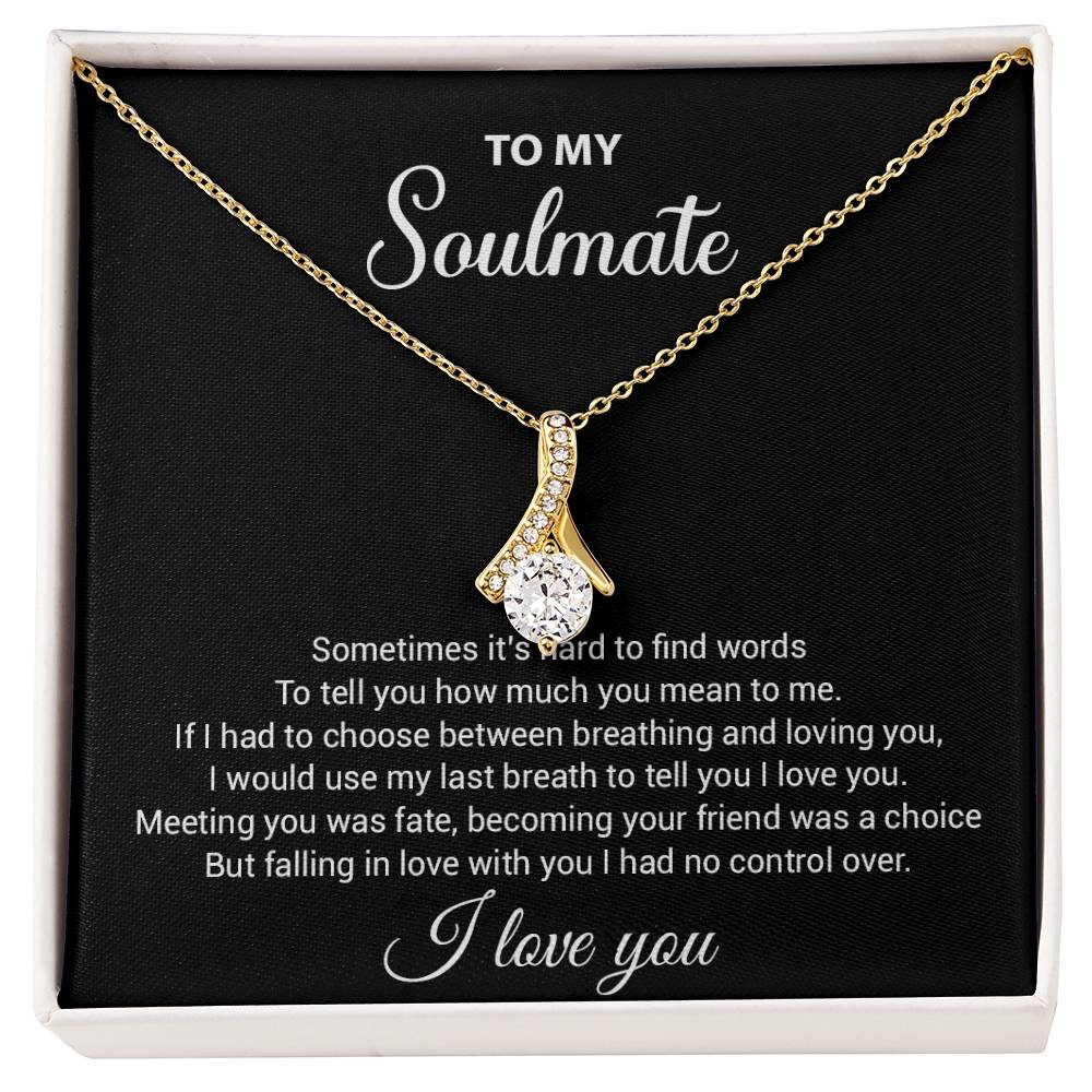 To My Soulmate Necklace, Valentine Gift For Her, Gift For Soulmate, Gift For Her