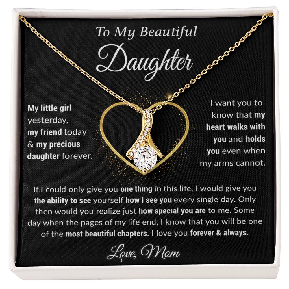 To My Daughter Necklace, Gift For Daughter From Mom, Daughter Birthday Gift