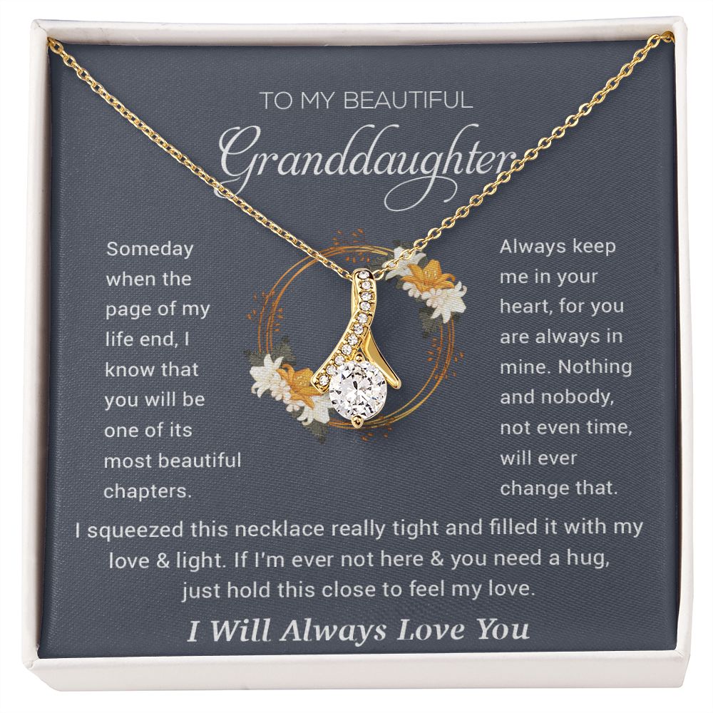 To My Granddaughter Necklace, Birthday Gift For Granddaughter, Birthday Gifts