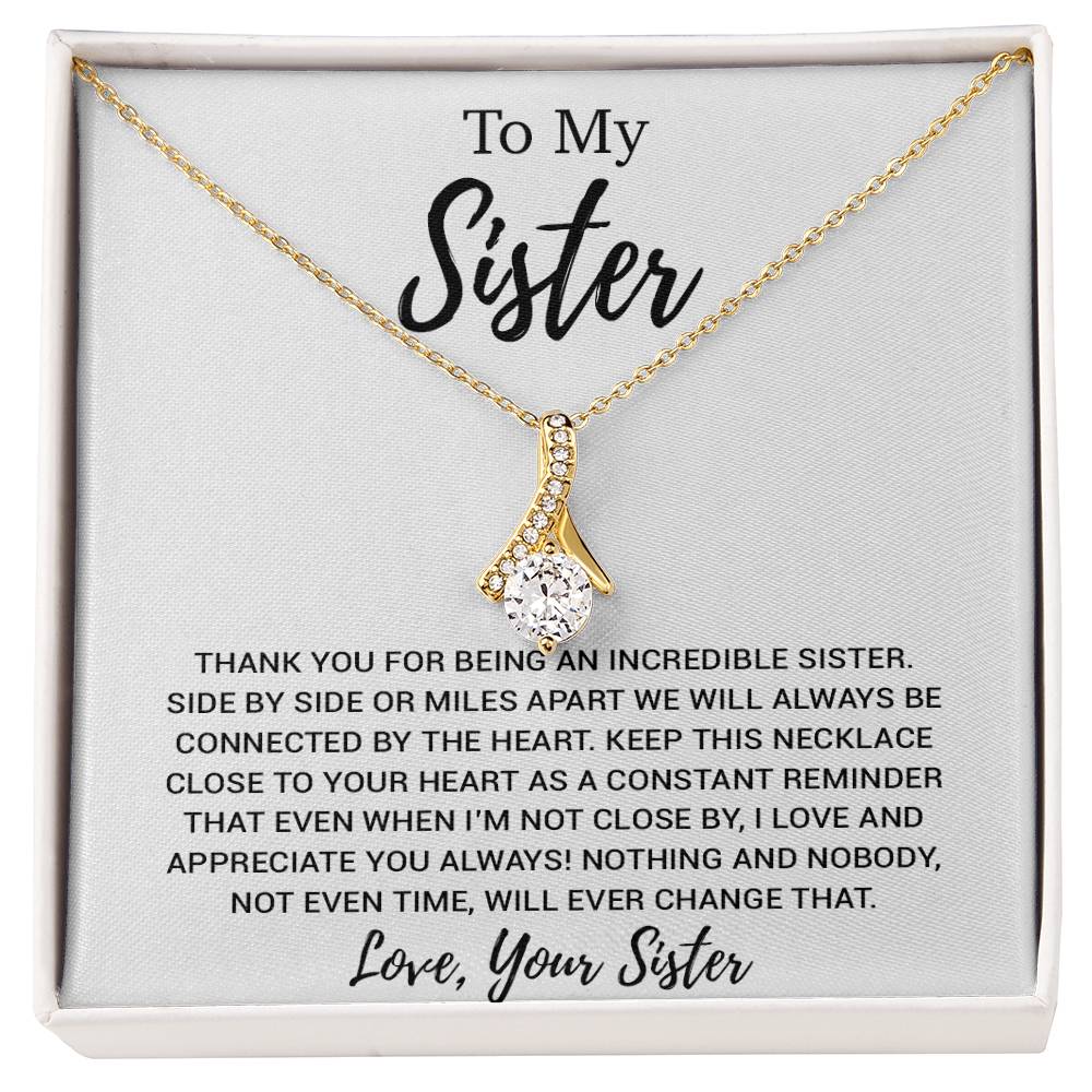 To My Sister Necklace, Brother to Sister, Birthday gift For Sister from Brother