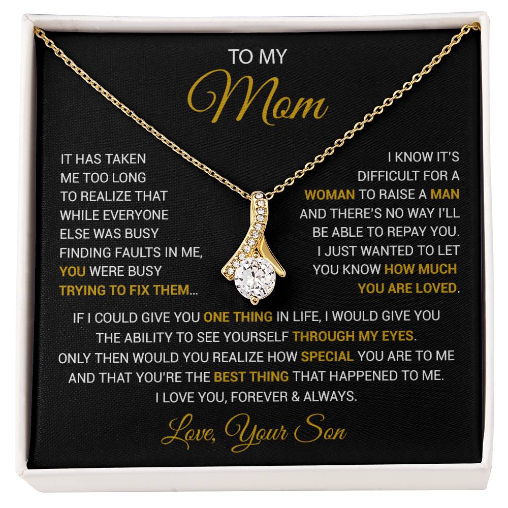 To My Mom Necklace, Mama, Gift From Son For Birthday, Mother 's Day Gift
