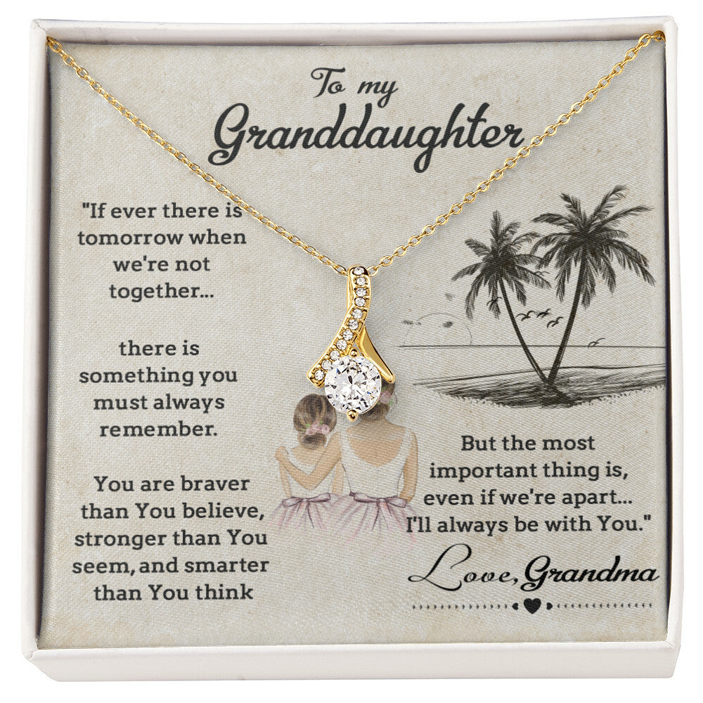 To My Granddaughter, Gift for Granddaughter from Grandma, Granddaughter Necklace