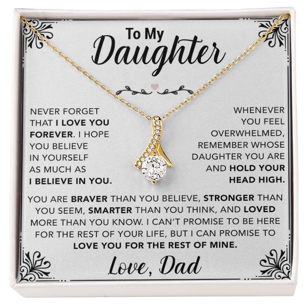 To My Daughter Necklace, Gift for Daughter from Dad, Father Daughter Necklace 30_11