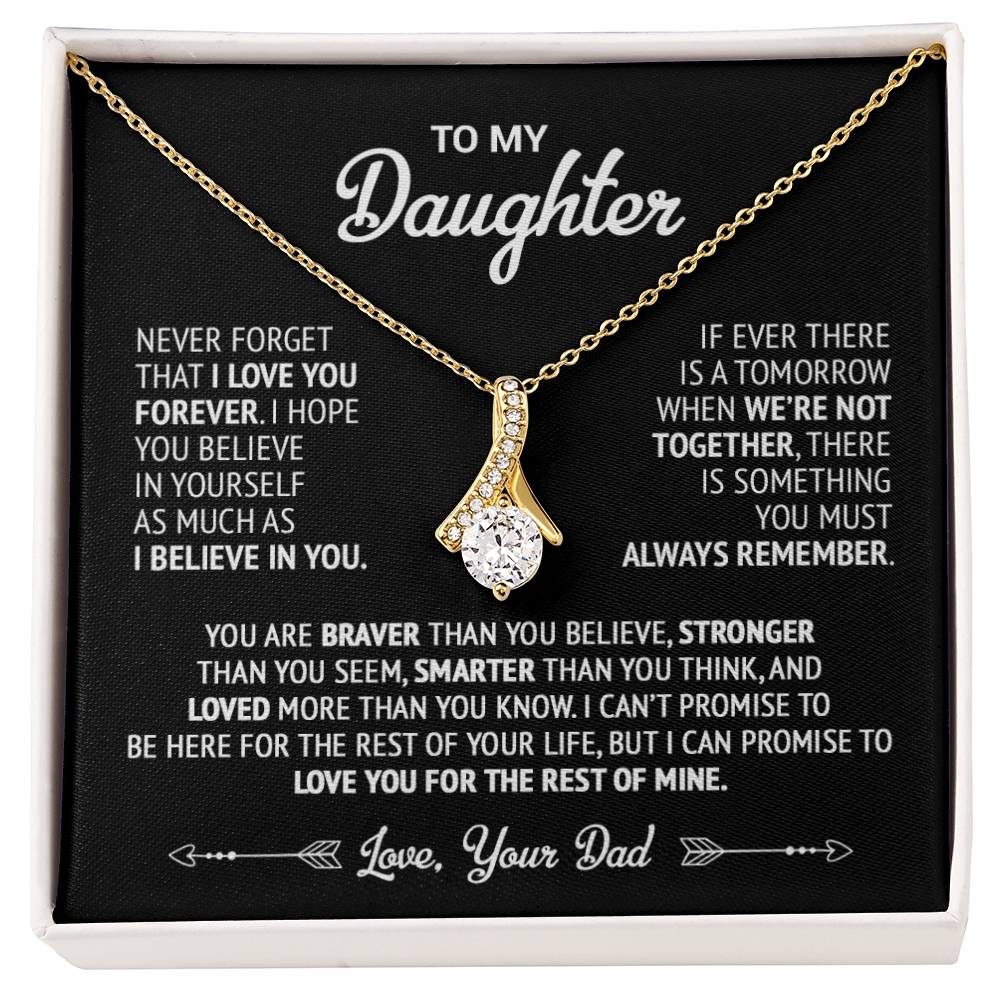 To My Daughter Necklace, Daughter Father Necklace, Daughter Gift From Dad 22_9