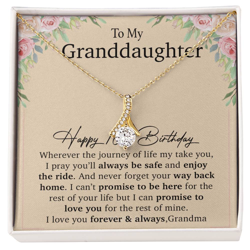 Happy 16th Birthday, To My Granddaughter Necklace, Gift For Granddaughter