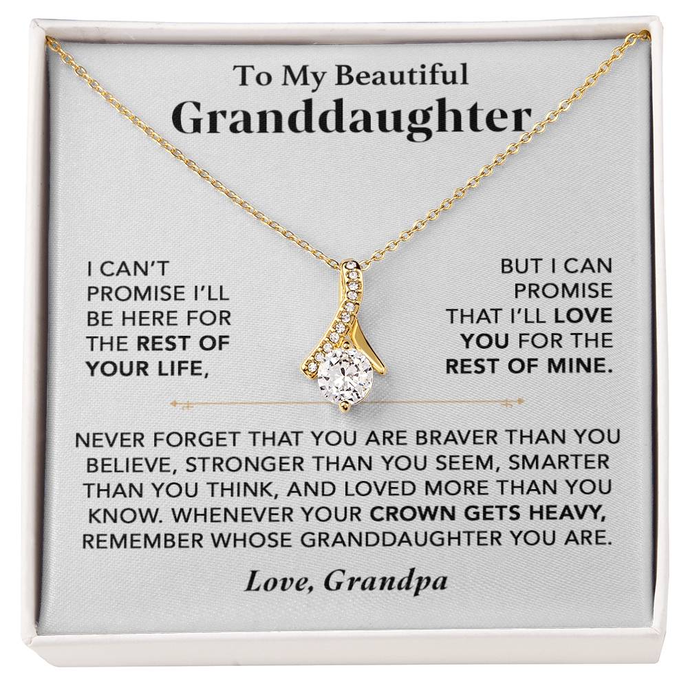 To My Granddaughter Necklace, Granddaughter Gift from Grandma, Gift from Grandpa