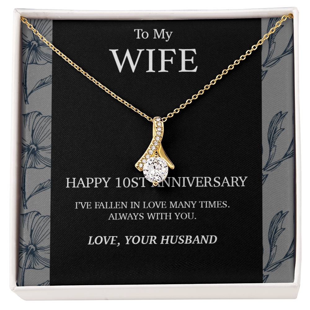 10 Year Anniversary Gift For Wife Necklace,Year Anniversary Gifts,1 Year Wedding