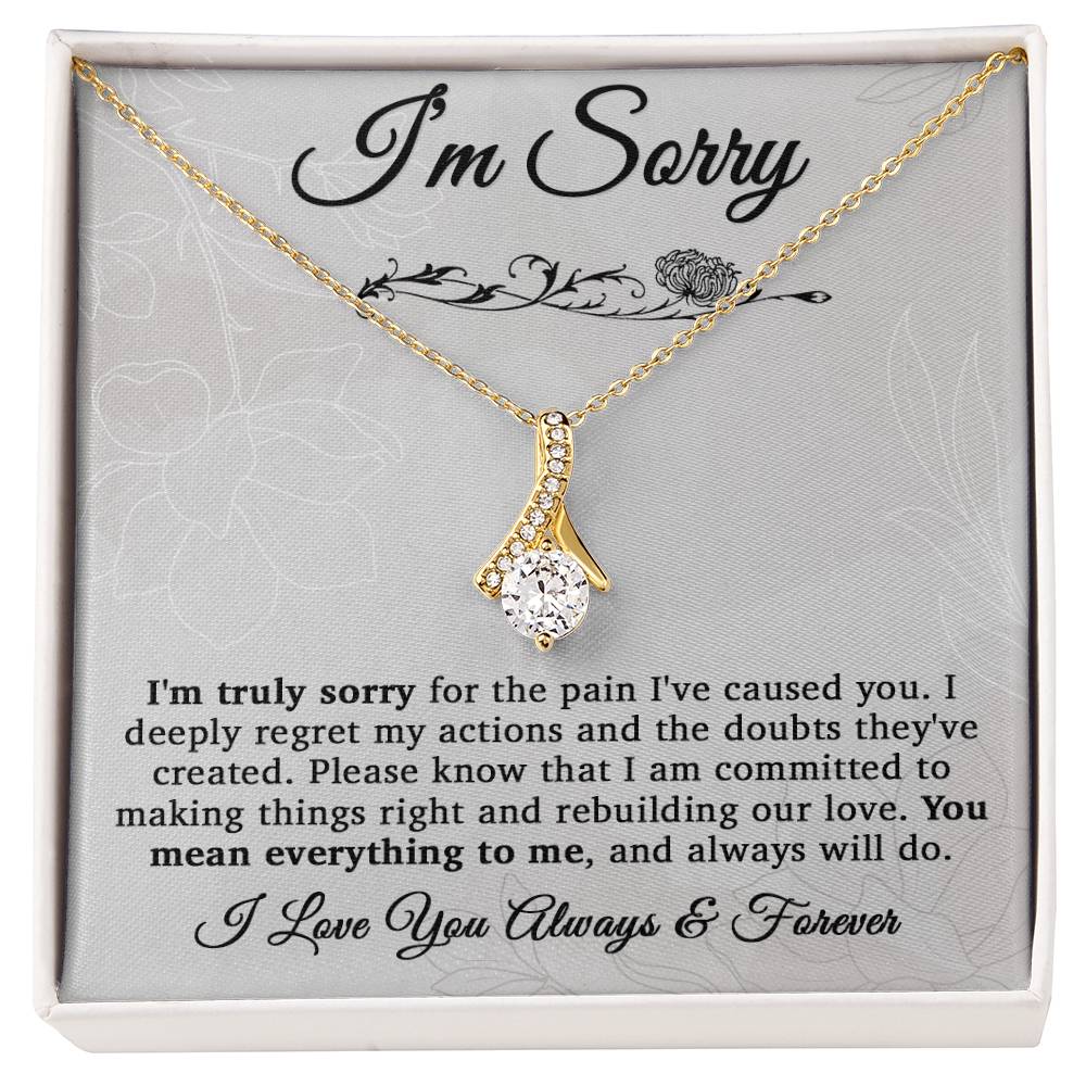 I'm Sorry Necklace Gifts, Apology Gifts For Her, Forgiveness Gift, Wife Gift