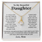 To My Beautiful Daughter Necklace, Gift for Daughter From Mom, Birthday Gift