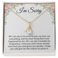 I'm Sorry Gift For Wife Necklace, Sorry Gift for Girlfriend, Forgiveness Gift