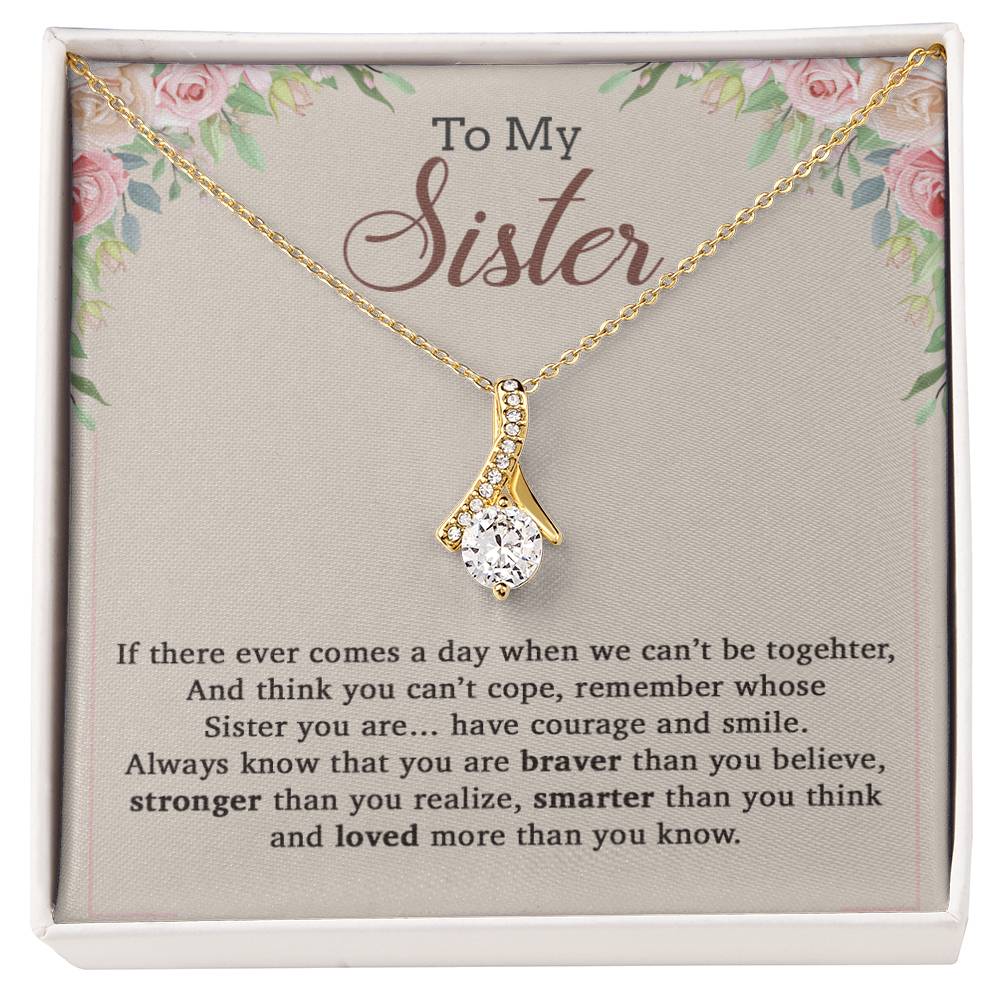To My Sister Necklace, Brother to Sister, Birthday gift For Sister from Brother