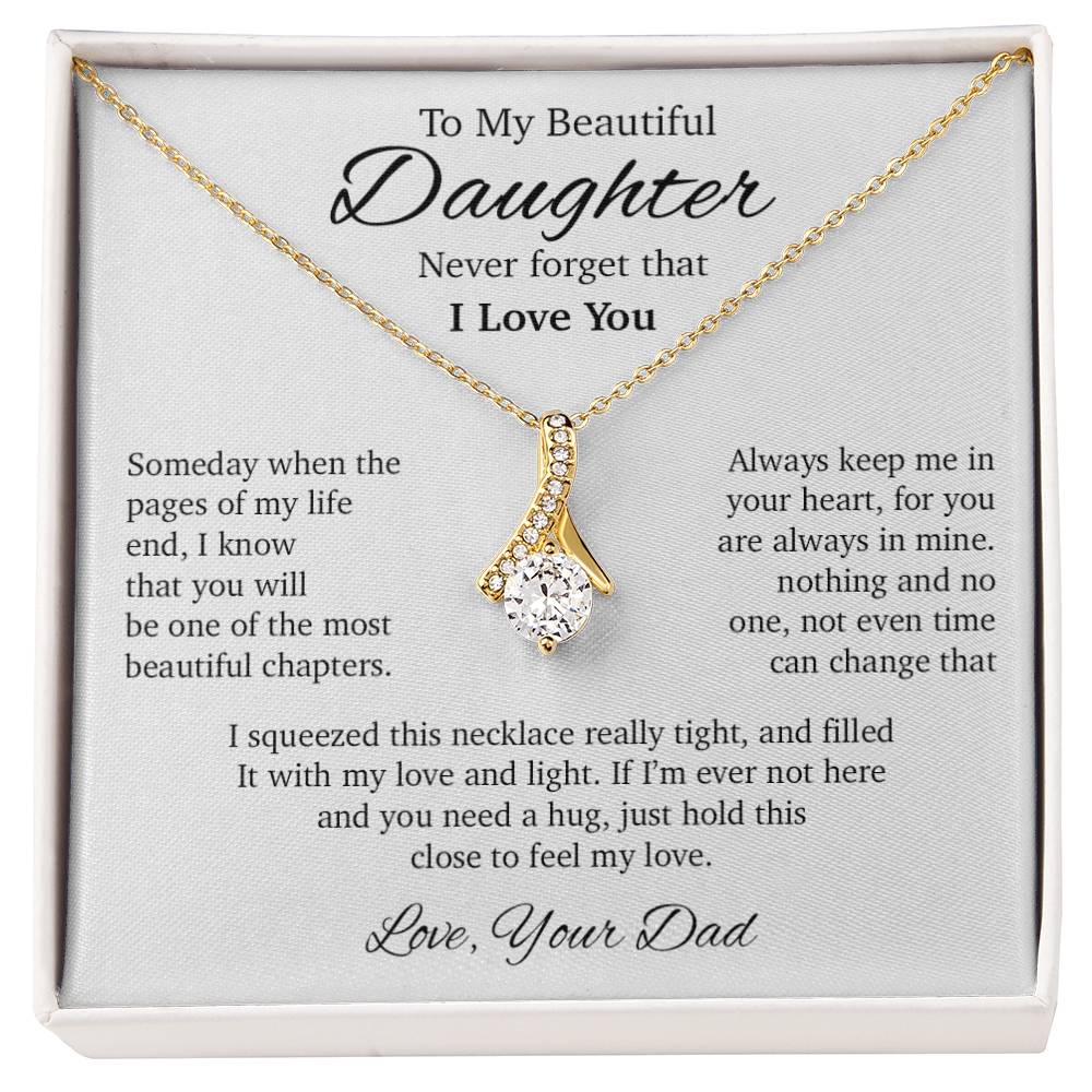To My Daughter Necklace, Daughter Gift, Gift From Dad, Gift For Her_1