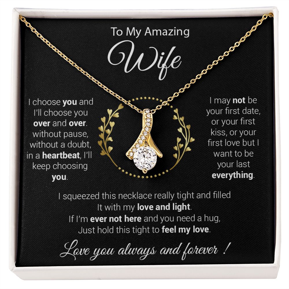 To My Wife Necklace, Mother's Day Gift from Husband, Wife Birthday Gift