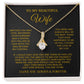 To My Beautiful Wife Necklace, Wife Gift from Husband, Wife Birthday Gift