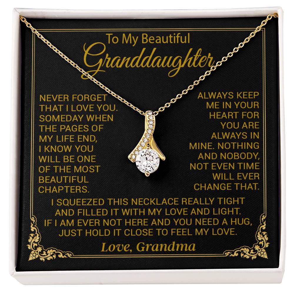To My Granddaughter Necklace, Granddaughter Gift from Grandma, Christmas Gift