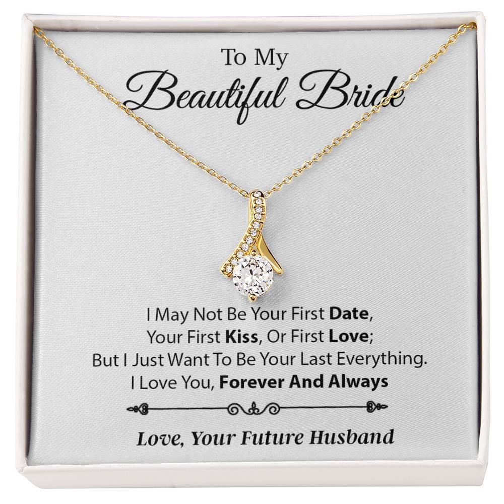 To My Beautiful Bride Necklace,Bride Wedding Necklace, Gift For Bride, Wedding