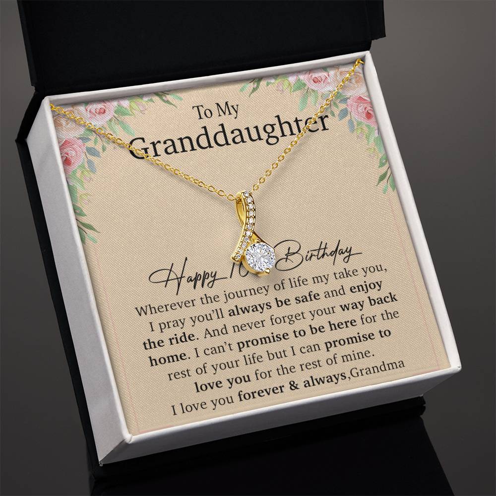 Happy 16th Birthday, To My Granddaughter Necklace, Gift For Granddaughter