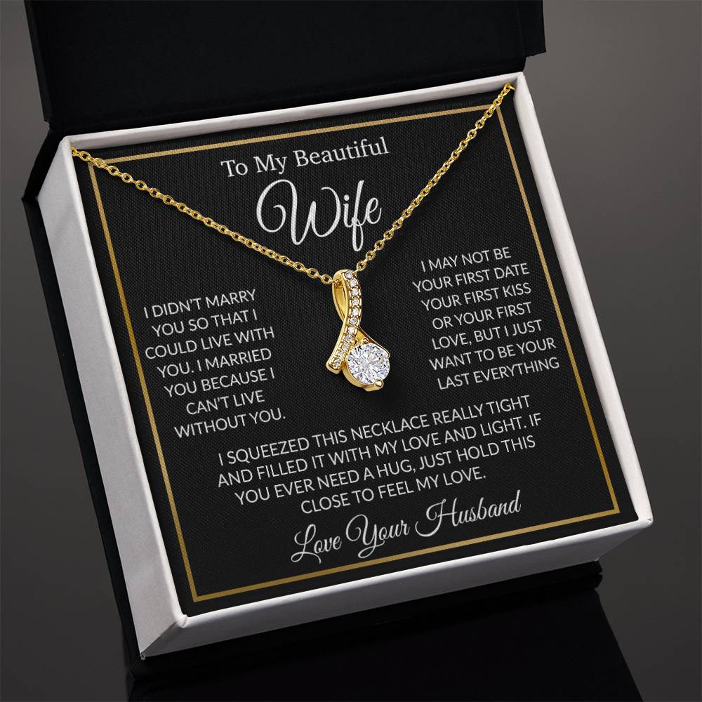 To My Wife Necklace, Gift For Her, Gift For Wife, Wife Jewelry, Christmas Gift